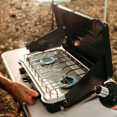 Image showing 6 th Gas One Portable Propane Double Camp Stove with Auto Turn Ignition