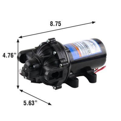 Image showing  12V On-Demand Diaphragm Pump - 4.0GPM, 60 PSI Max, 3/4 in. QA Ports