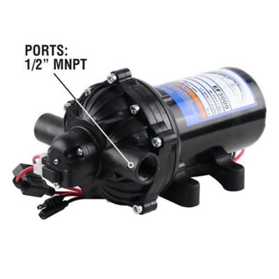 Image showing  12V On-Demand Diaphragm Pump - 3.0GPM, 60 PSI Max, 1/2 in. FNPT Ports