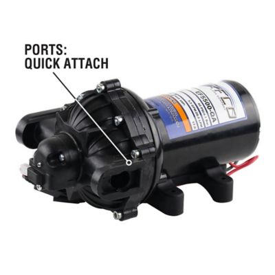 Image showing  12V On-Demand Diaphragm Pump - 5.5GPM, 60 PSI Max, 3/4 in. QA Ports