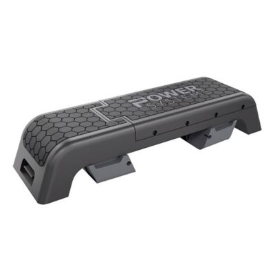 Image showing  Aerobic Deck, Adjustable Fitness Deck Bench with Adjustable Deck & Resistance Band Clips