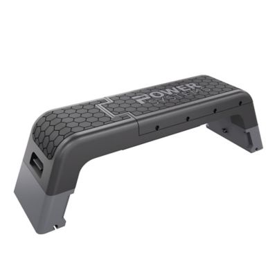 Image showing  Aerobic Deck, Adjustable Fitness Deck Bench with Adjustable Deck & Resistance Band Clips