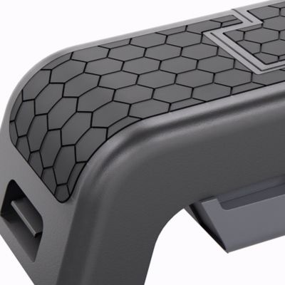 Image showing 6 th Power Systems Aerobic Deck, Adjustable Fitness Deck Bench with Adjustable Deck & Resistance Band Clips