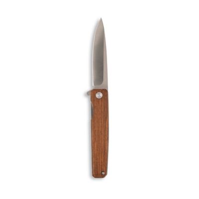 Outdoor Edge PELEUS - Wood Handle, Stainless 8Cr Blade, Liner Lock