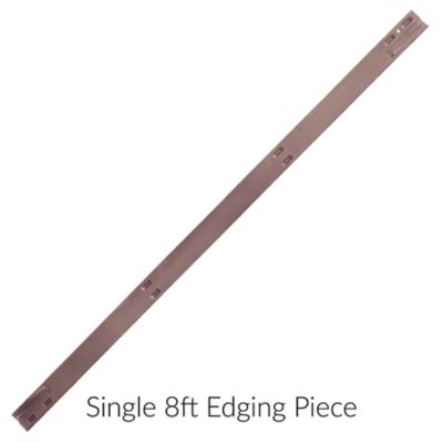 IronRidge 8 ft. x 4 in. Textured Brown Steel Landscape Edging with Stakes