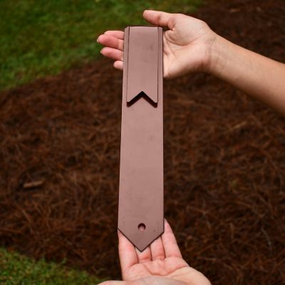 Image showing  12 in. Textured Brown Steel Splicing Edging Stake