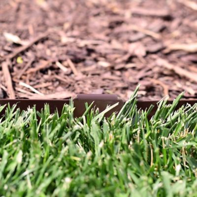 Image showing  12 in. Textured Brown Steel Splicing Edging Stake