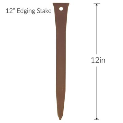 Image showing  12 in. Textured Brown Steel Edging Stake