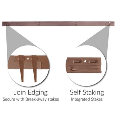 Image showing  12 in. Textured Brown Steel Edging Stake