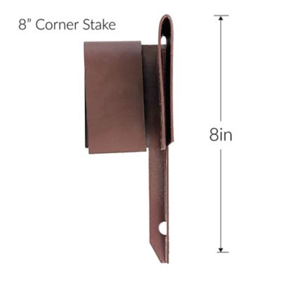 Image showing  8.1 in. Textured Brown Steel Corner Edging Stake