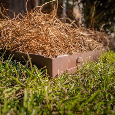 Image showing  8.1 in. Textured Brown Steel Corner Edging Stake