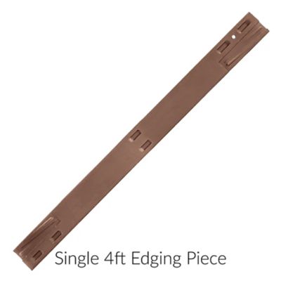 IronRidge 4 ft. x 4 in. Textured Brown Steel Landscape Edging with Stakes
