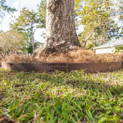 Image showing  48 in. Textured Brown Steel Tree Ring