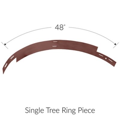 Image showing  48 in. Textured Brown Steel Tree Ring