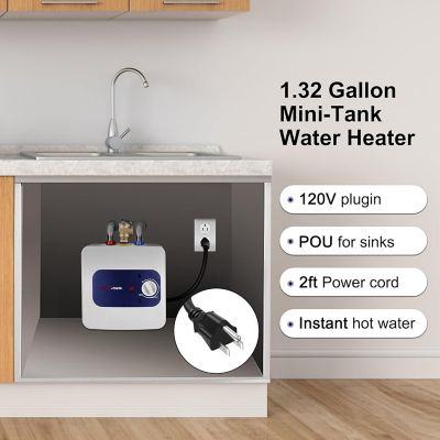 Image showing  ThermoMate Mini Tank Water Heater Electric, 1.32 gal., Point of Use, 120V 1440W, UL Listed