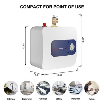 Image showing  2.5-Gallon Mini Tank Electric Water Heater, 120V, Under Sink, Instant Hot Water