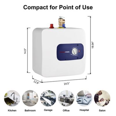 Image showing  4-Gallon Mini Tank Electric Water Heater, 120V, 1440 W, Point of Use, Instant Hot Water