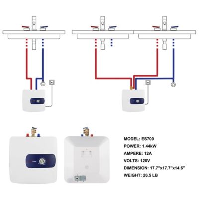 Image showing 5 th thermomate 6.5 gal. Mini Tank Electric Water Heater, 120V, 1440W, Under Sink, Instant Hot Water