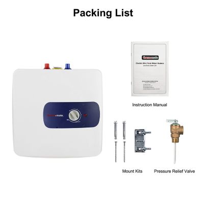 Image showing  8 gal. Mini Tank Electric Water Heater, 120V, 1440W, Under Sink, Instant Hot Water