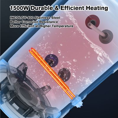 Image showing  10 gal. Point-of-Use Electric Water Heater, 120V Hardwired, 1500W, Instant Hot Water