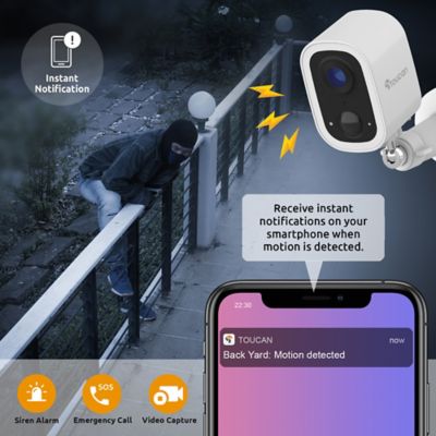 Image showing 5 th Toucan S4 Wireless 2K Security Camera with 3-Watt Solar Charger - No Monthly Fee Required