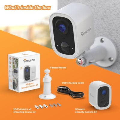 Image showing 8 th Toucan S4 Wireless 2K Security Camera with 3-Watt Solar Charger - No Monthly Fee Required