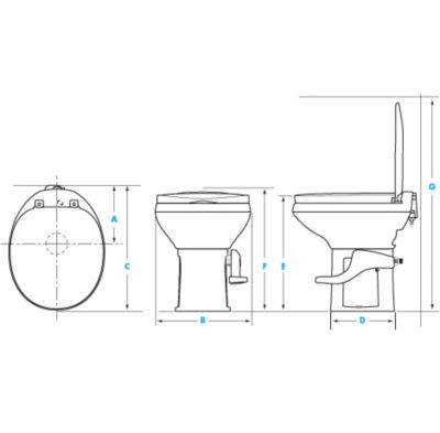 Image showing  Aqua Magic Residence Toilet, High Profile with Round Seat, White, 42169