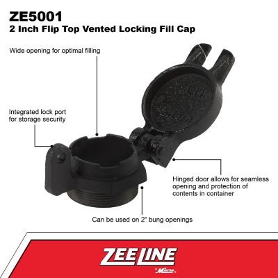 Image showing  2 in. Flip Top Vented Locking Fill cap