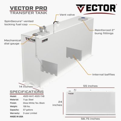 Image showing  57 gal. Diesel Fuel Transfer Tank-White