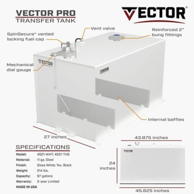 Image showing  97 gal. Diesel Fuel Transfer Tank-White