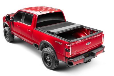 Image showing 8 th RealTruck Bak MX4 TS Hard Folding Tonneau 17-25 Ford Super Duty 6 ft. 10 ft. Bed