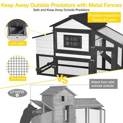 Image showing  Wooden Chicken Coop on Wheels for 2-3 Hens