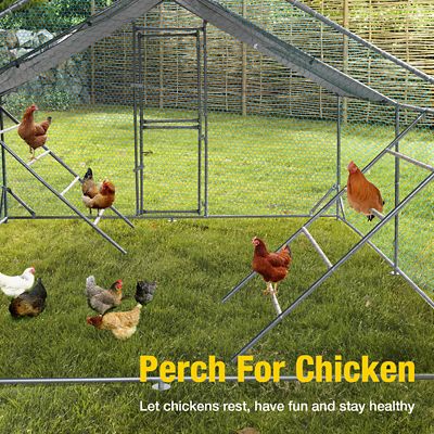 Image showing  Extra Large Metal Chicken Run for Chickens, Ducks, Rabbits, and Small Animals