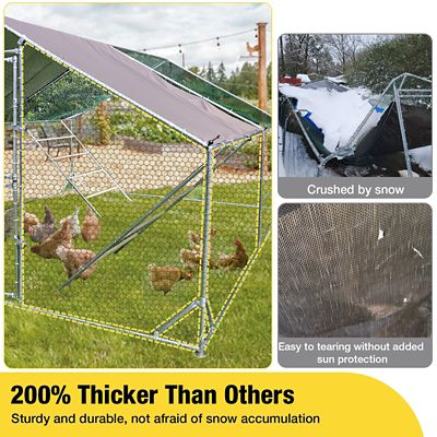 Image showing  Extra Large Metal Chicken Run for Chickens, Ducks, Rabbits, and Small Animals