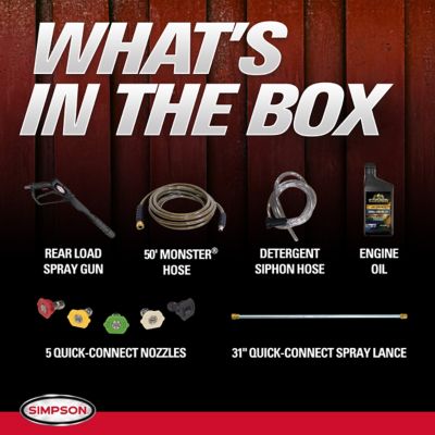 Image showing 8 th SIMPSON PowerShot 4000 PSI at 3.5 GPM Cold Water Professional Gas Pressure Washer