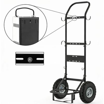 Image showing 5 th Camplux 300 lb. Capacity 2-Wheel Folding Steel Hand Truck for Portable Water Heater