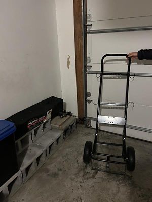 Image showing 9 th Camplux 300 lb. Capacity 2-Wheel Folding Steel Hand Truck for Portable Water Heater