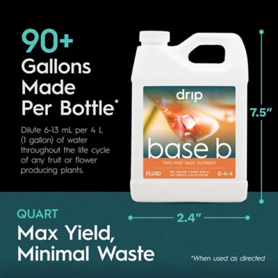 Image showing  1 Quart (0.95L) Base B Two-Part Nutrient Solution Liquid Plant Fertilizer Fruiting & Flowering Plants 0-4-4 1-Pack