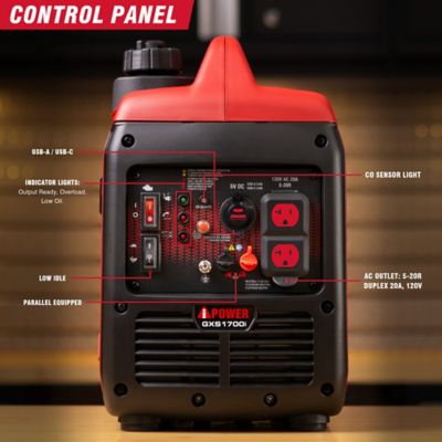 Image showing  1700-Watt Recoil Start Gasoline Powered Ultra-Light Quiet Inverter Generator with 60cc OHV Engine & CO Sensor Shutdown