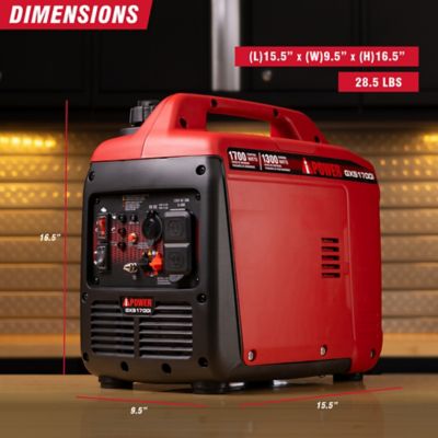 Image showing  1700-Watt Recoil Start Gasoline Powered Ultra-Light Quiet Inverter Generator with 60cc OHV Engine & CO Sensor Shutdown