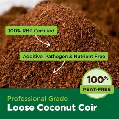 Image showing  50L, 1.75 cu. ft., Coco Coir 100% RHP Certified Organic Loose Coconut Coir Growing Medium, 1 pk.