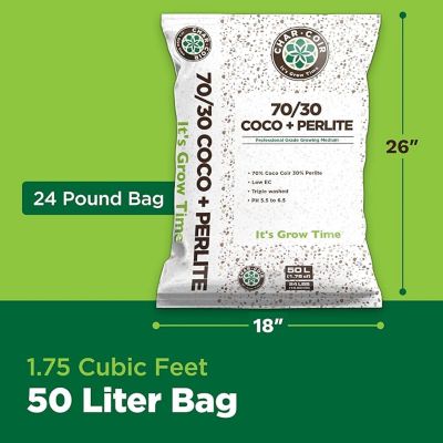 Image showing  50L, 1.75 cu. ft., 70/30 Coco-Perlite Loose Fill Aeration Blend Growing Medium, 1 pk.