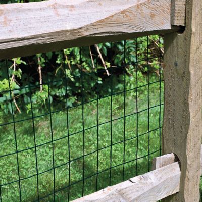 Image showing  50 ft. x 72 in. Black PVC Welded Wire Deer Fence 16ga