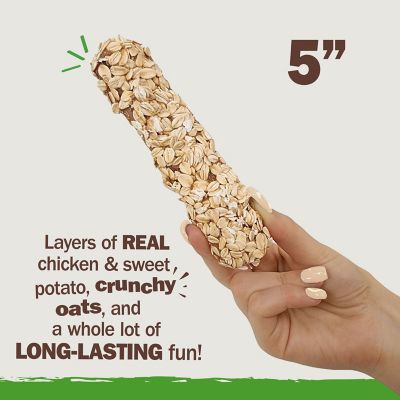 Image showing  Chewalicious Layered 'N Dipped Rawhide-Free Natural Crunchy Chews Oat (2 Count)