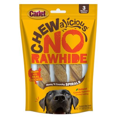 Cadet Chewalicious Chewy 'N Crunchy Rawhide-Free Natural Spirals Chicken (3 Count)