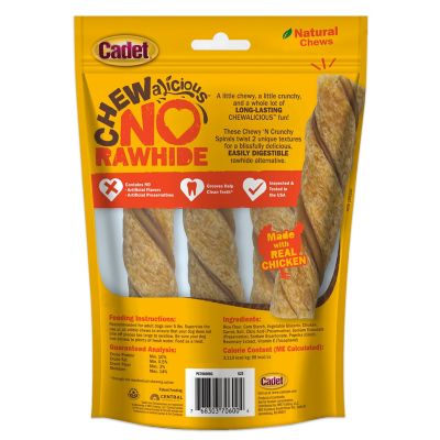 Image showing 8 th Cadet Chewalicious Chewy 'N Crunchy Rawhide-Free Natural Spirals Chicken (3 Count)