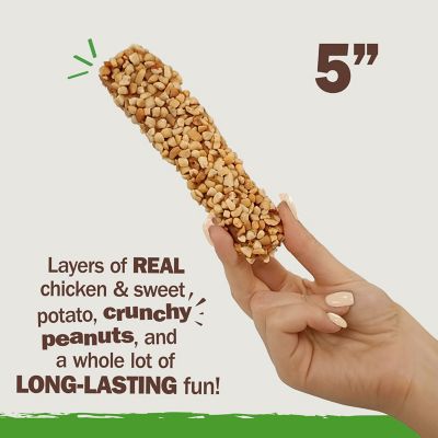 Image showing  Chewalicious Layered 'N Dipped Rawhide-Free Natural Crunchy Chews Peanut (2 Count)