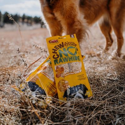 Image showing  Chewalicious Layered 'N Dipped Rawhide-Free Natural Crunchy Chews Peanut (2 Count)