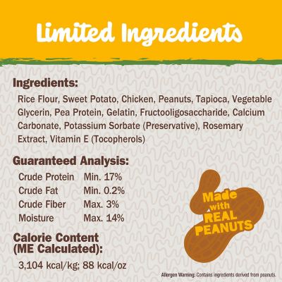 Image showing  Chewalicious Layered 'N Dipped Rawhide-Free Natural Crunchy Chews Peanut (2 Count)