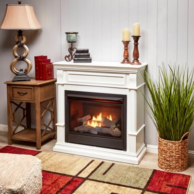 Image showing  DFS-300LT-3WT, Vent Free Fireplace System, Fireplace: FLF300T and Mantel: CM300-3-WT, White